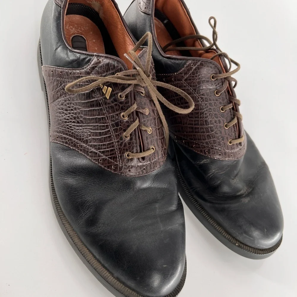 Adidas Trosion Z- Traction brown black leather shoes 14 fitfoam
